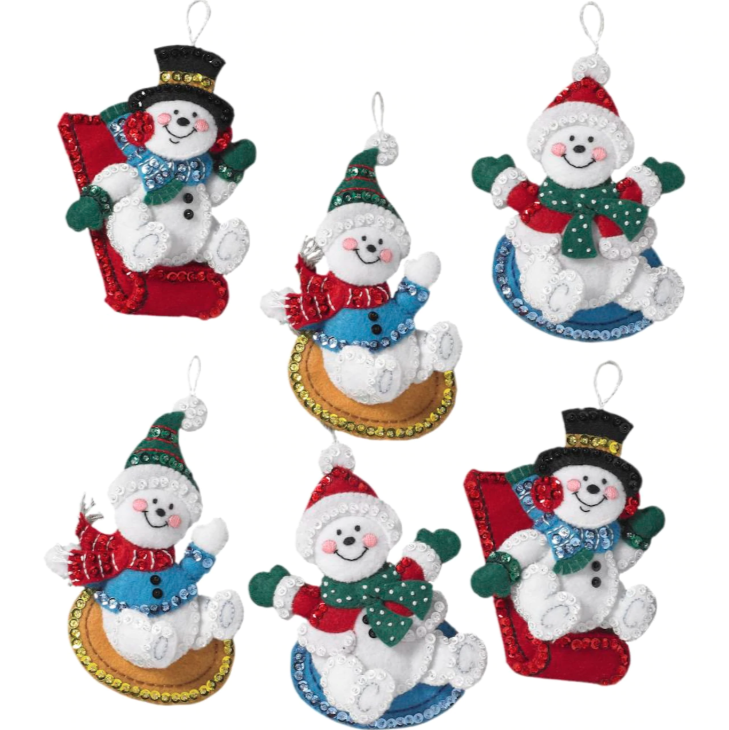 Felt Ornaments Snow Day Fun Day Applique Kit
